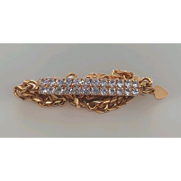 Beautiful 10" Vintage Gold Tone Avon Boot Anklet Cuban Link Bracelet - Picture 13 of 13